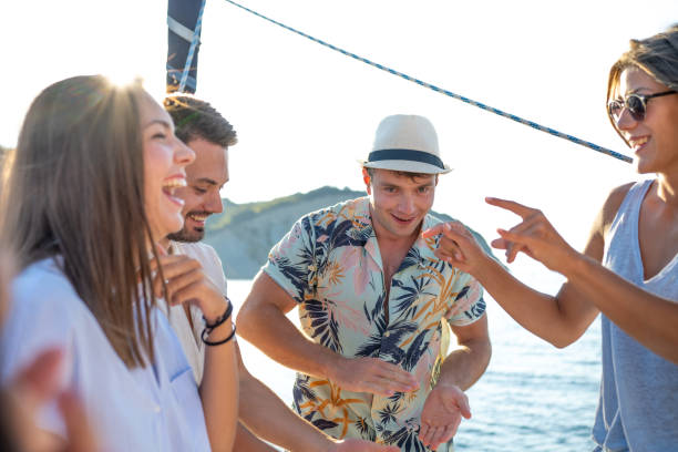 istock Friends standing on boat 1444105522