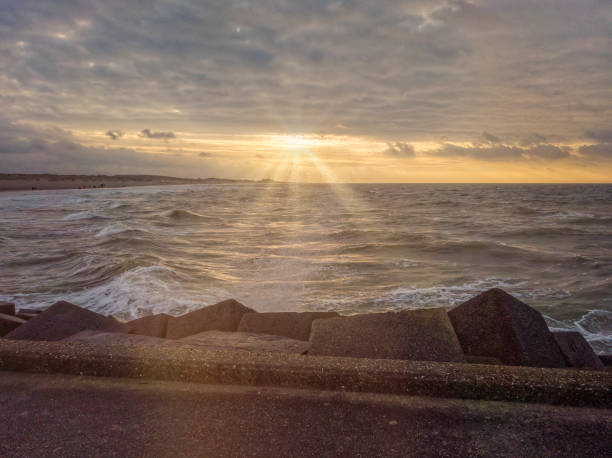 istock Dutch coast near The Hague just before sunset 1444107169