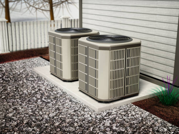 istock Heat pumps outside the house 1444118503