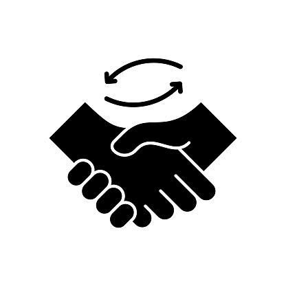 Hand Shake Icon with Editable Strokexxx Solid Flat Icon. The Icon is suitable for web pages, mobile apps, UI, UX, and GUI design.