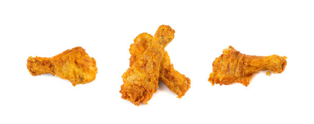 istock Chicken Legs Isolated, Fry Breaded Drumstick, Deep Fried Chicken Pieces 1444118661