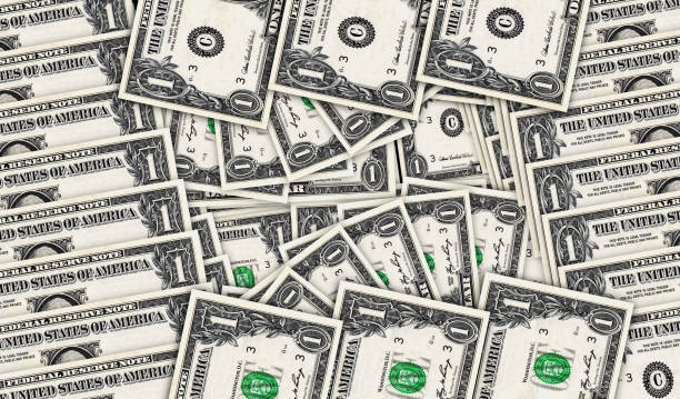 istock Dollar One banknotes in a fan mosaic pattern 3d illustration 1444121108