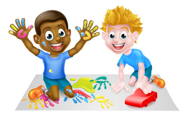 Ilustración de Dibujos Animados Niños Jugando y más Vectores Libres de Derechos de 2-3 años - 2-3 años, 4-5 años, 6-7 años - iStock Ilustración de Dibujos Animados Niños Jugando y más Vectores Libres de Derechos de 2-3 años - 2-3 años, 4-5 años, 6-7 años - iStock