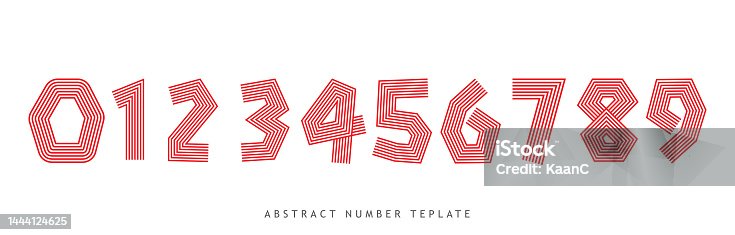 istock Abstract number template. Anniversary number template isolated, anniversary icon label, anniversary symbol vector stock illustration 1444124625