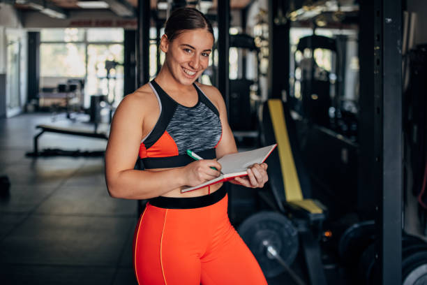 istock Female fitness trainer 1444129932
