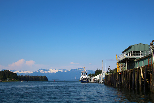 Alaska, coastal landscape of the small town of Petersburg, United States