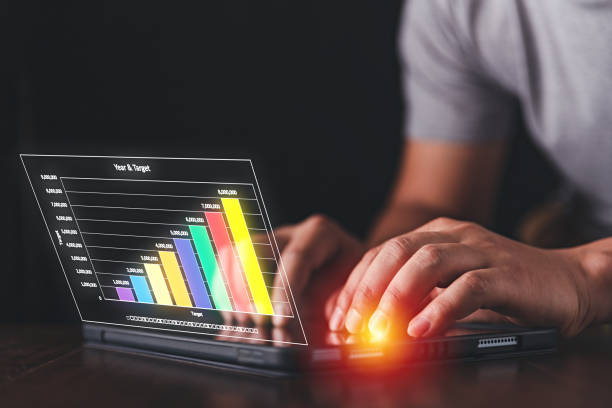 istock Business man working with technology for finding data, hand searching for information on internet, future world, Corporate strategy for finance, operations, sales, marketing. 1444137202