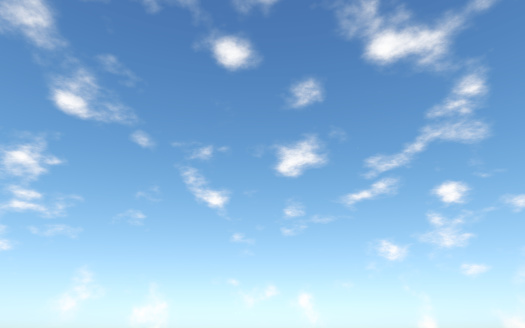 Blue sky with clouds - 3d rendering