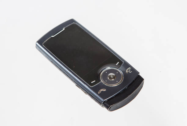 istock Old telephone isolated white background 1444143168