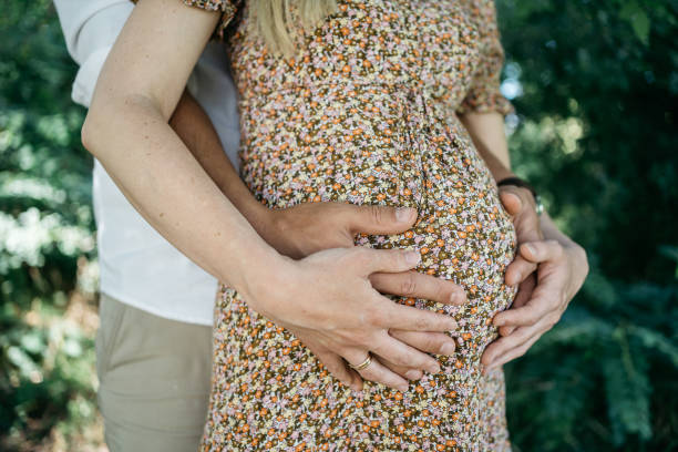 istock Close-up of a pregnant belly 1444146992