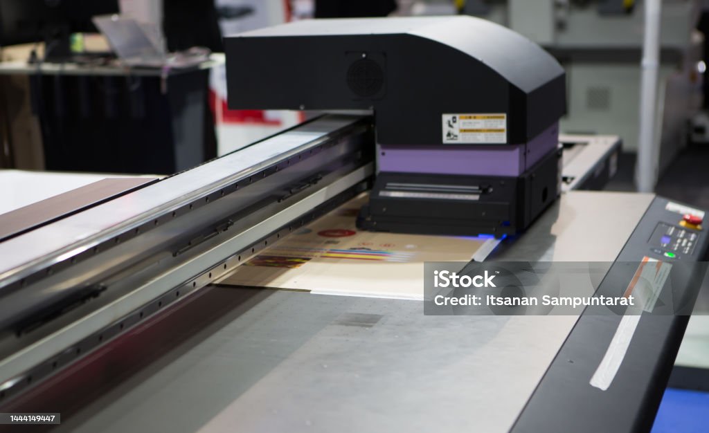 Prinouts Machine Digital Printing Machine Stock Photo - Download Image Now - Carton ...
