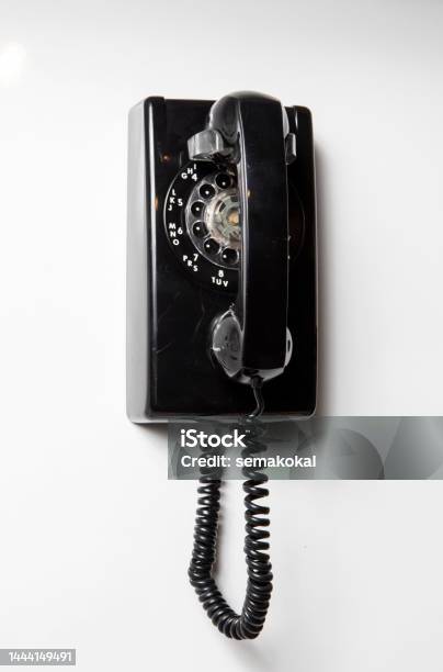 Old Telephone Isolated White Background Stock Photo - Download Image Now - Rotary Phone, White Background, Aging Process