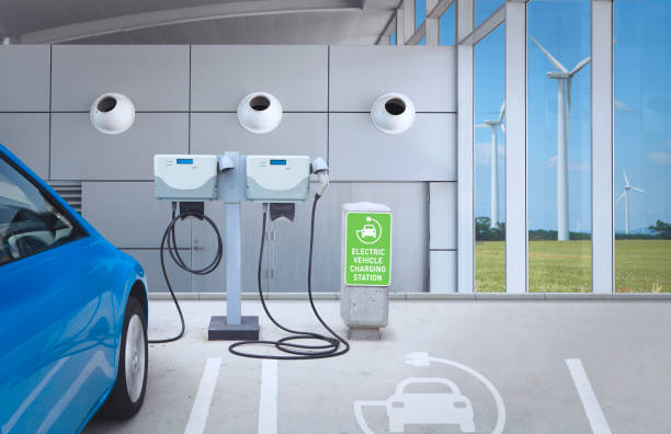 istock Electric car charging green energy 1444159239