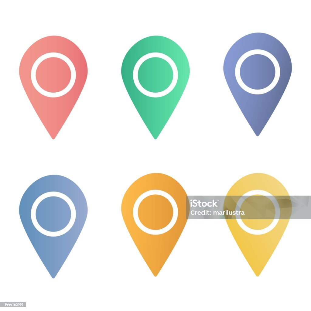 Point For Location Location Point Collection Location Symbol Stock Illustration - Download ...