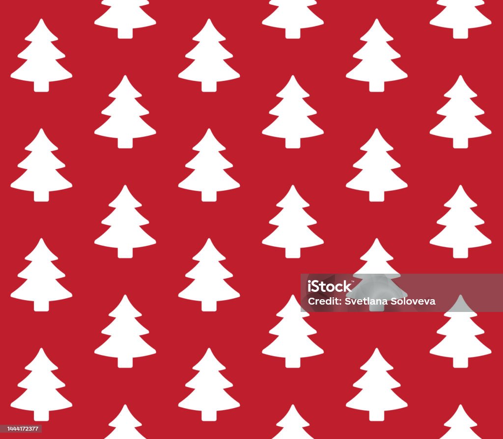 Spruce Tree Repeating Pattern Vector Seamless Pattern Of Flat Spruce Tree Silhouette Stock ...