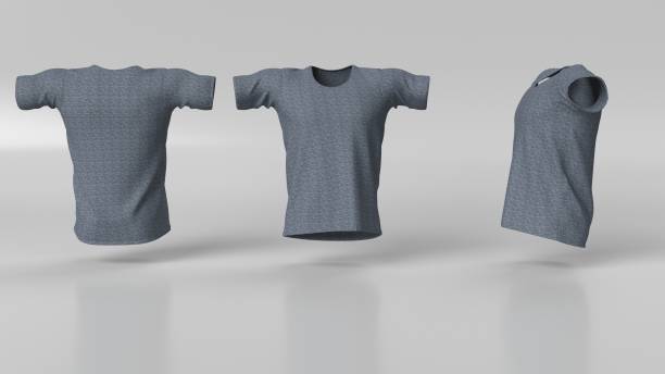 istock Mens T Shirt clean empty template, mockup for design, logo 1444178844