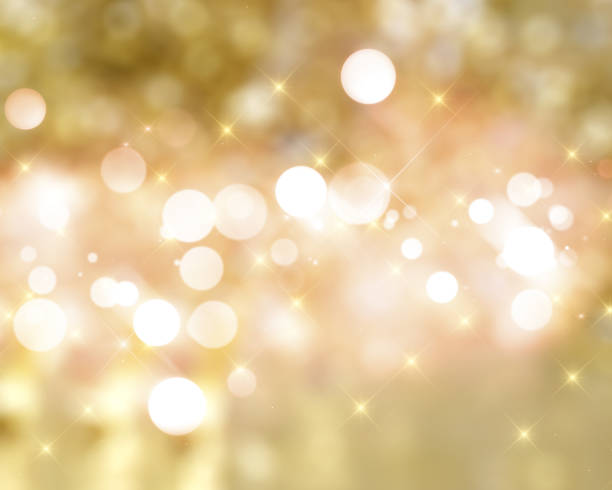 istock Christmas background with bokeh lights and stars 1444181057