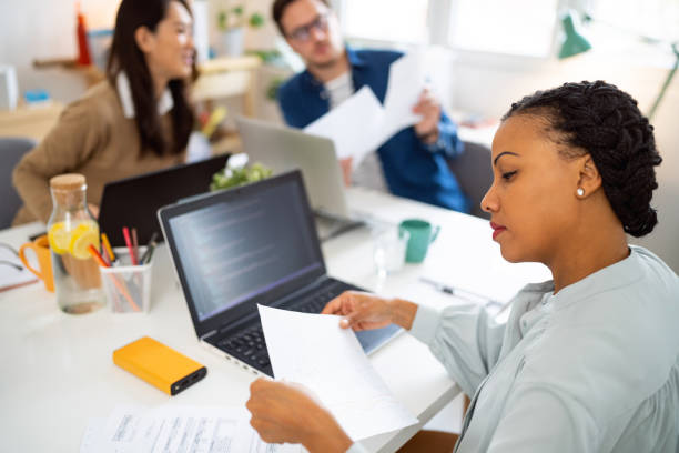 istock Business people working in an office 1444185128