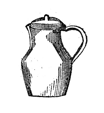 Antique engraving illustration: Hot water bottle