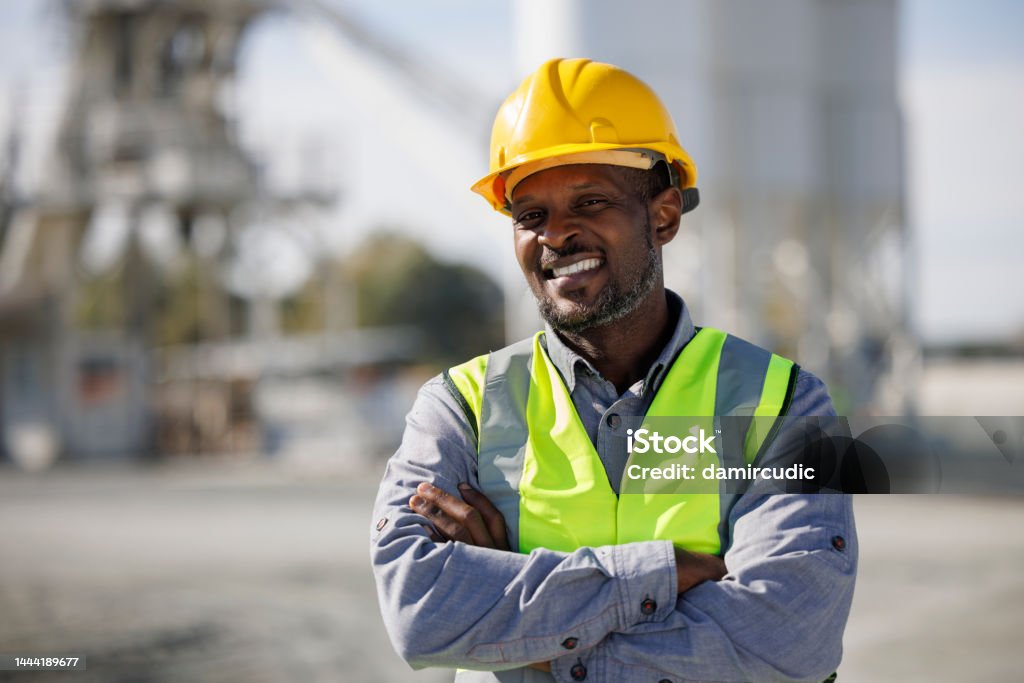 Portrait of an engineer Mining - Natural Resources Stock Photo