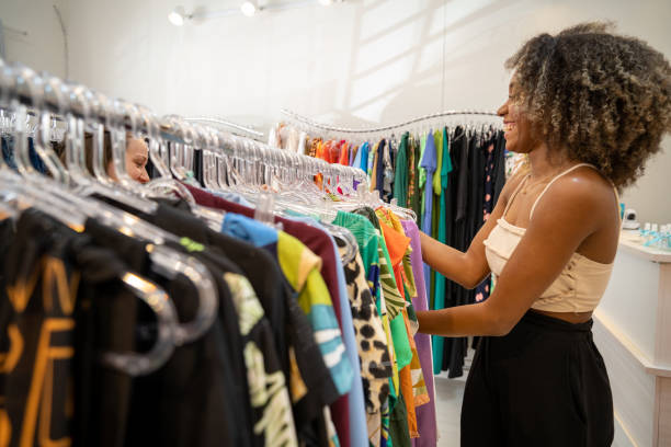istock Women Buying Clothes 1444191514
