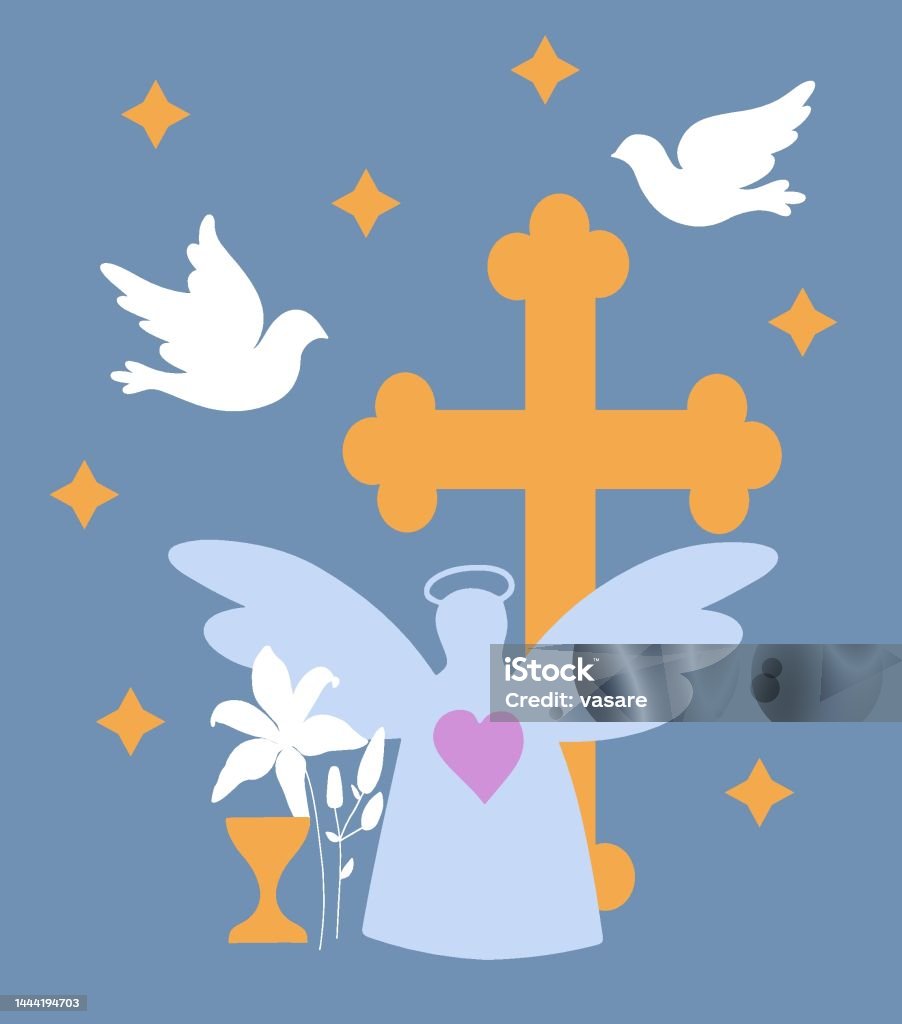 Thành Phần Biểu Tượng Kitô Giáo Thánh Giá Chim Bồ Câu Cầu Vồng Hoa ...