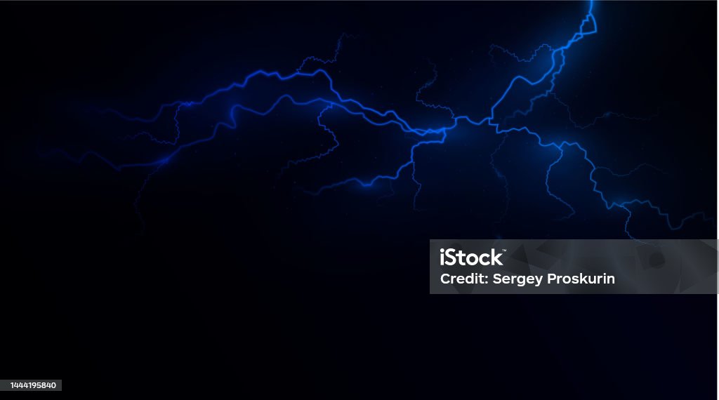 Lightning Line Color Light Blue Isolated Vector Lightning Magic Light Abstract Lines ...
