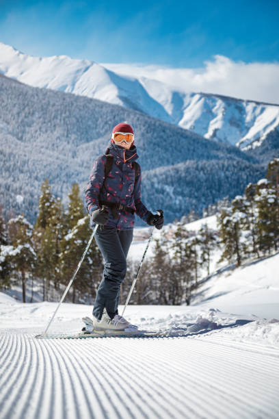 istock Amateur skier on the slope 1444197071