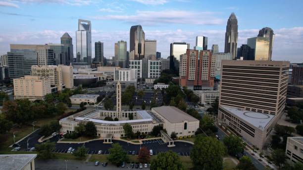 istock 200 Feet Above Charlotte Downtown Drone View 1444199355