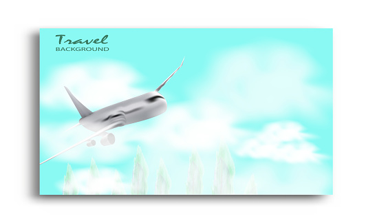 Beautiful And Elegant Travel Vector Background With Watercolor Elements ...