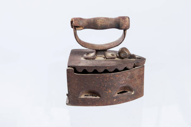 istock Old iron isolated on white background. High quality photo 1444204346