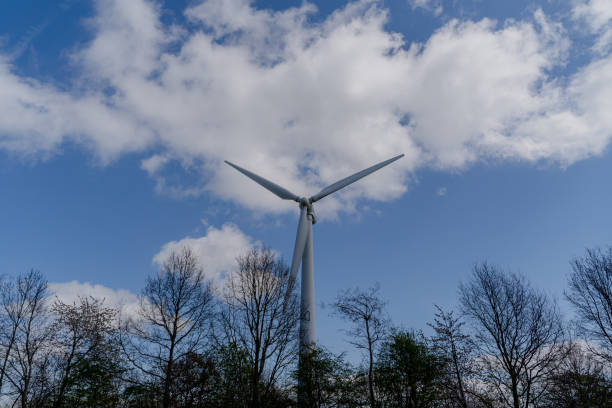 istock Windmill. Windmills in the field. Overall plan. 1444204423