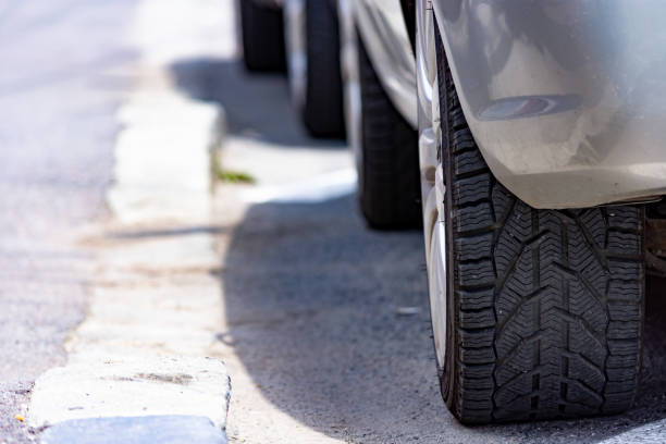 istock Car with winter season tire 1444206719
