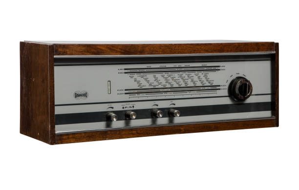 istock Old radio isolated on white background 1444208666