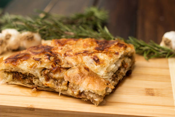 istock Savoury slice of pie with meat 1444208776