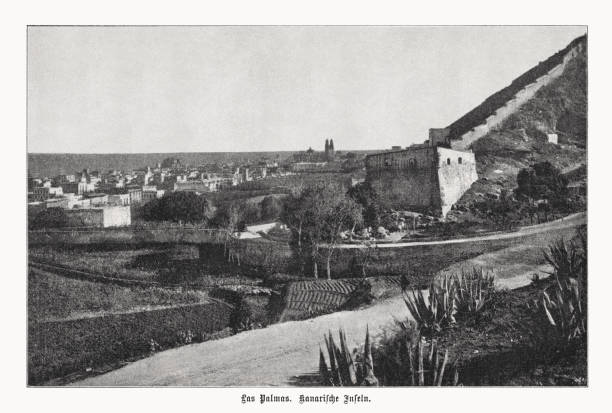 istock Las Palmas, Gran Canaria, halftone print, published in 1899 1444210528
