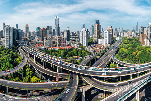 Highway interchange in Shanghai, China