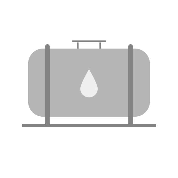 ilustraciones, imágenes clip art, dibujos animados e iconos de stock de icono del tanque de gasolina. icono del tanque de aceite. gas natural o petróleo. almacenamiento de petróleo crudo. vector. - fuel storage tank storage tank oil storage compartment