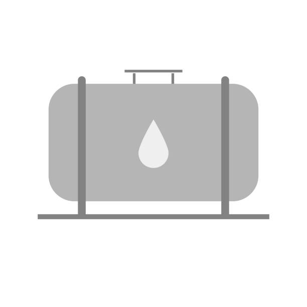 ilustrações de stock, clip art, desenhos animados e ícones de gas tank icon. oil tank icon. natural gas or oil. storage of crude oil. vector. - fuel storage tank storage tank oil storage compartment