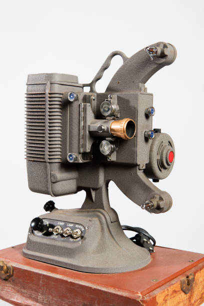 istock Old movie film projector isolated with clipping path. 1444222519