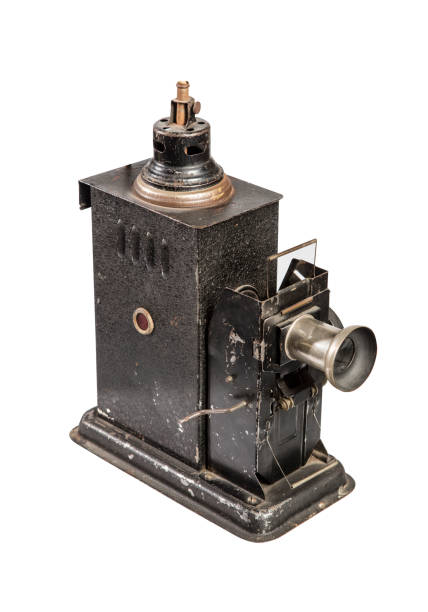 istock Old movie film projector isolated with clipping path. 1444222694