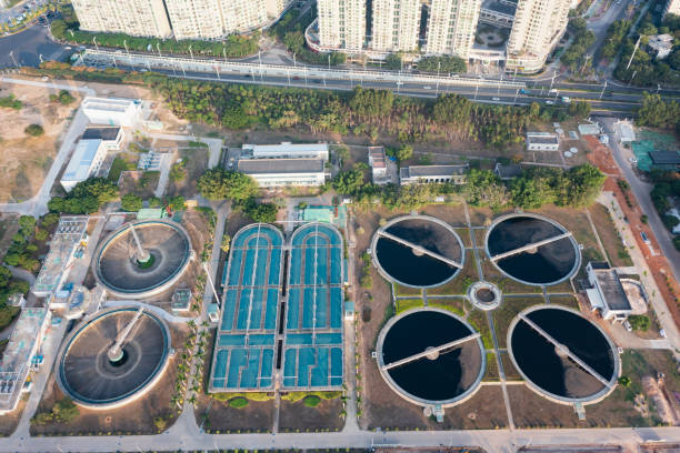istock Urban sewage treatment plant 1444231329