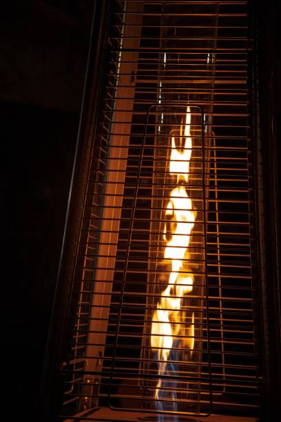 istock flame in an outdoor heater 1444233603