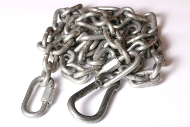 Metal chain link stock photo