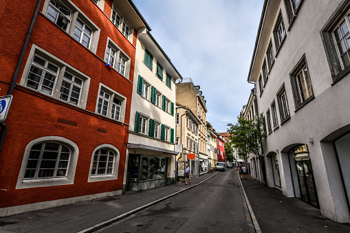 Street Through The Central Part Of Konstanz, Germany