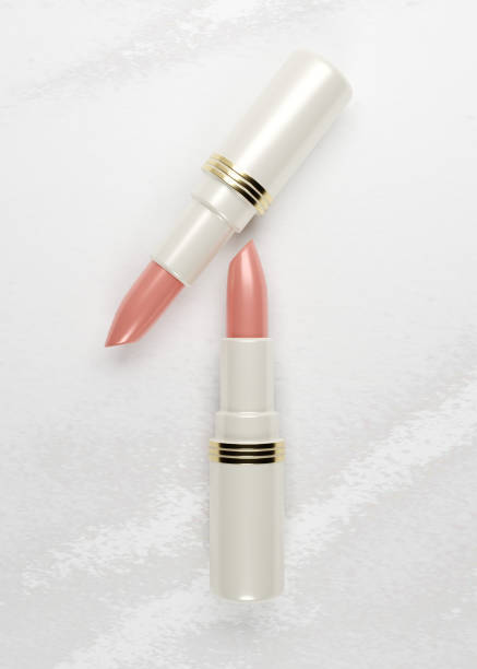 istock 3D rendering closeup lipstick on white marble background 1444235192