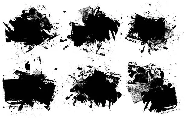 Vector illustration of Black grunge textured background vector illustration