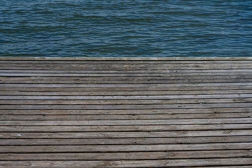 Wooden deck of a pier.