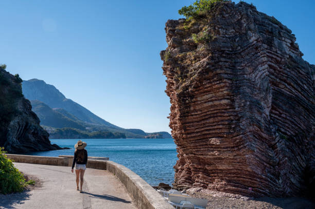 istock Walking along the waterfront of Budva, Montenegro. 1444244267
