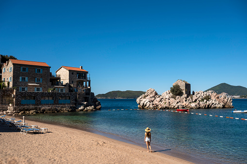 The Knysna heads island, the lagoon and the caves in the Garden Route South Africa